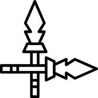 Spears Line Icon Design vector