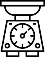 Weight Scale Line Icon Design vector