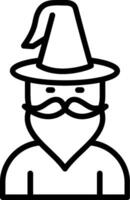 Wizard Line Icon Design vector