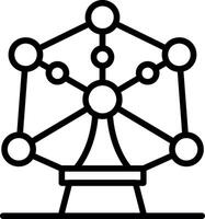 Atomium Line Icon Design vector