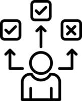 Decision choice Line Icon Design vector