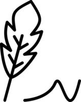 Feather Line Icon Design vector