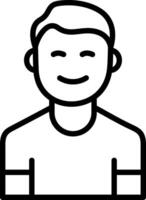 Man Line Icon Design vector
