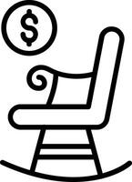 Retirement Line Icon Design vector