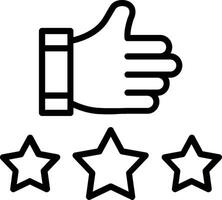 Rating Line Icon Design vector