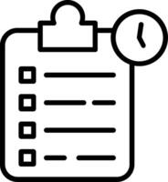 Waiting list Line Icon Design vector