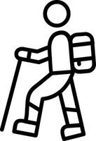 Trekker Line Icon Design vector