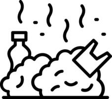 Waste Line Icon Design vector