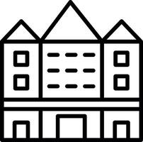 Buckingham Palace Line Icon Design vector