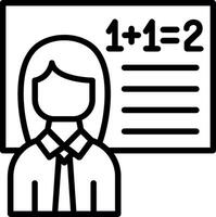 Mathematic Line Icon Design vector