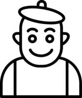 Mime Line Icon Design vector