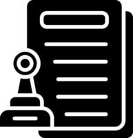 Attestation Glyph Icon Design vector