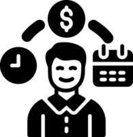 Work Glyph Icon Design vector