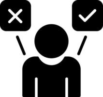 Decision Making Glyph Icon Design vector