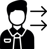 Dismissal Glyph Icon Design vector