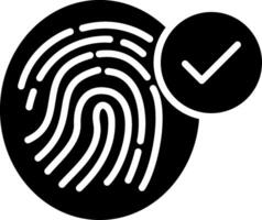 Fingerprint Glyph Icon Design vector