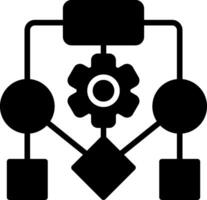 Flowchart Glyph Icon Design vector