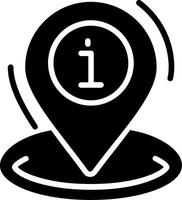 Info Center Location Glyph Icon Design vector