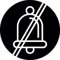 No Alarm Glyph Icon Design vector
