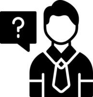 Question Glyph Icon Design vector