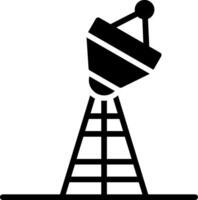 Satellite Tower Glyph Icon Design vector