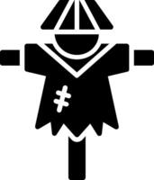 Scarecrow Glyph Icon Design vector