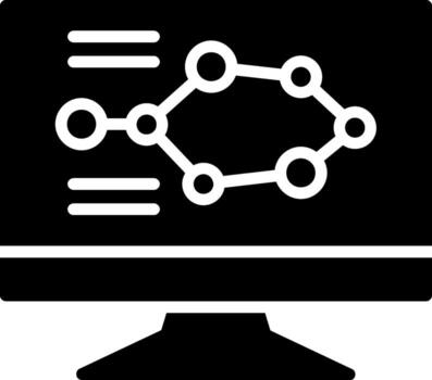 bioinformática glifo icono diseño vector