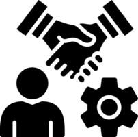 Collaboration Glyph Icon Design vector