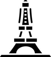 Eiffel Tower Glyph Icon Design vector