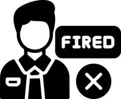 Fired Glyph Icon Design vector