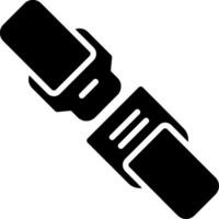 Seat Belt Glyph Icon Design vector