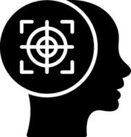 Target Glyph Icon Design vector