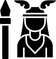Athena Glyph Icon Design vector