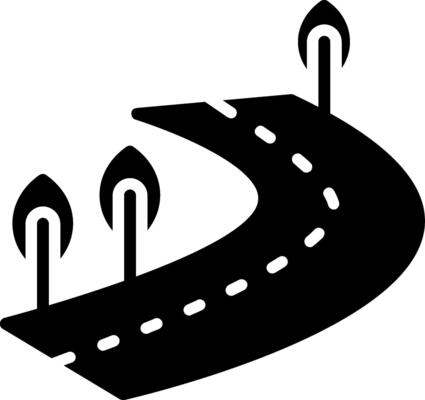 Lane Glyph Icon Design