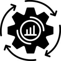 Optimism Glyph Icon Design vector