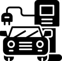 Recharge Glyph Icon Design vector