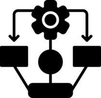 Workflow Glyph Icon Design vector
