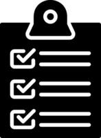 List Glyph Icon Design vector