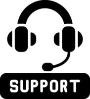 Support Glyph Icon Design vector