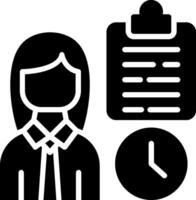 Time to study Glyph Icon Design vector