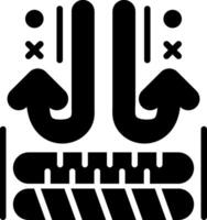Unbreathable Glyph Icon Design vector