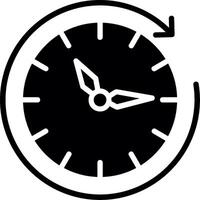 Clockwise Glyph Icon Design vector
