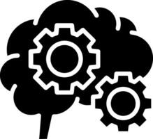 Cognitive Function Glyph Icon Design vector