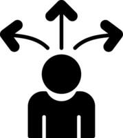 Direction Glyph Icon Design vector