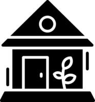 Greenhouse Glyph Icon Design vector