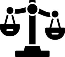 Justice Scale Glyph Icon Design vector