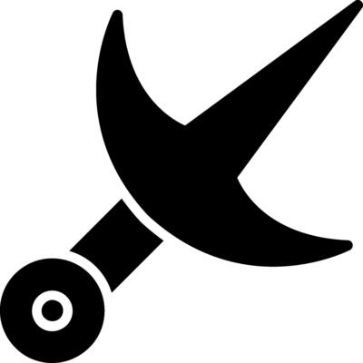 Kunai Glyph Icon Design