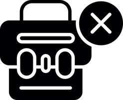 No Work Glyph Icon Design vector