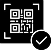 QR Code Glyph Icon Design vector