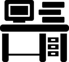 Desk Glyph Icon Design vector